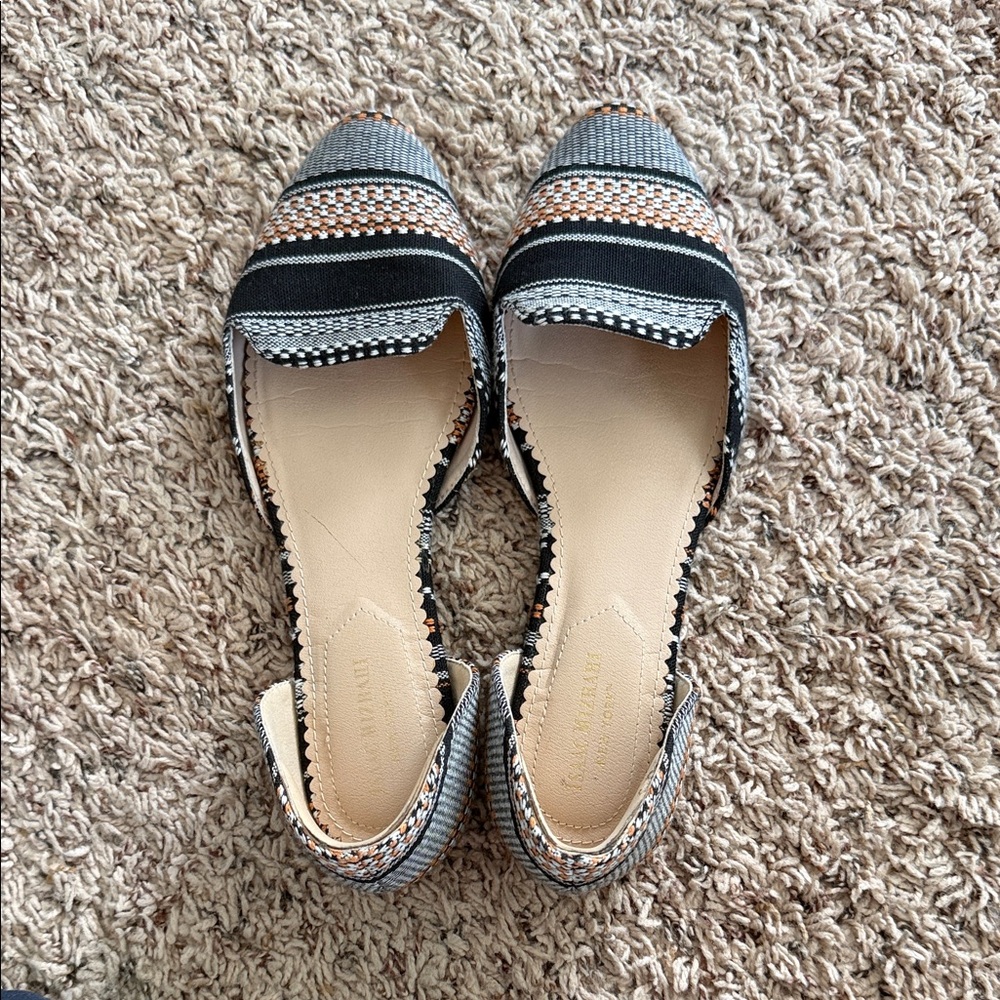 Stylish Black and orange Women's Flats sz8